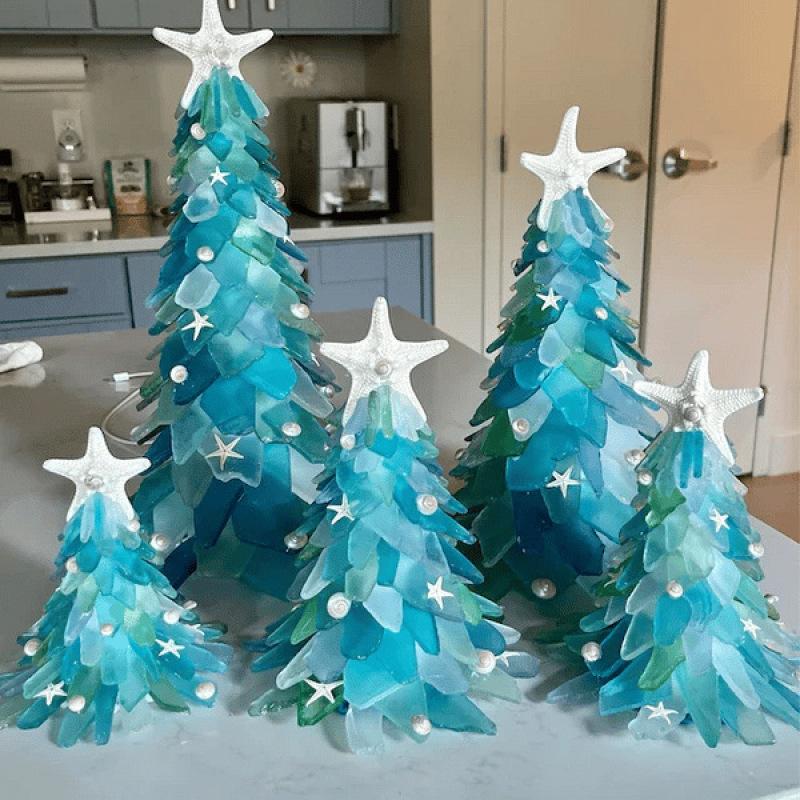 Stella marina albero di Natale finestra smeraldo albero di Natale resina ornamento regalo ornamento design arredamento per la casa