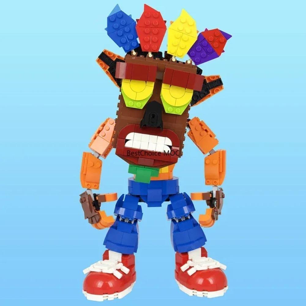 Spiky Haired Crashed Building Blocks - Creative Animal Figure Model Bricks Kit Construction Toys Gift for Fans
