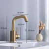 Badezimmer-Wasserhahn, gebürstetes Gold, Waschbecken-Wasserhahn, kaltes und heißes Waschbecken, Mischbatterie, Einhand-Wasserhahn zur Deckmontage