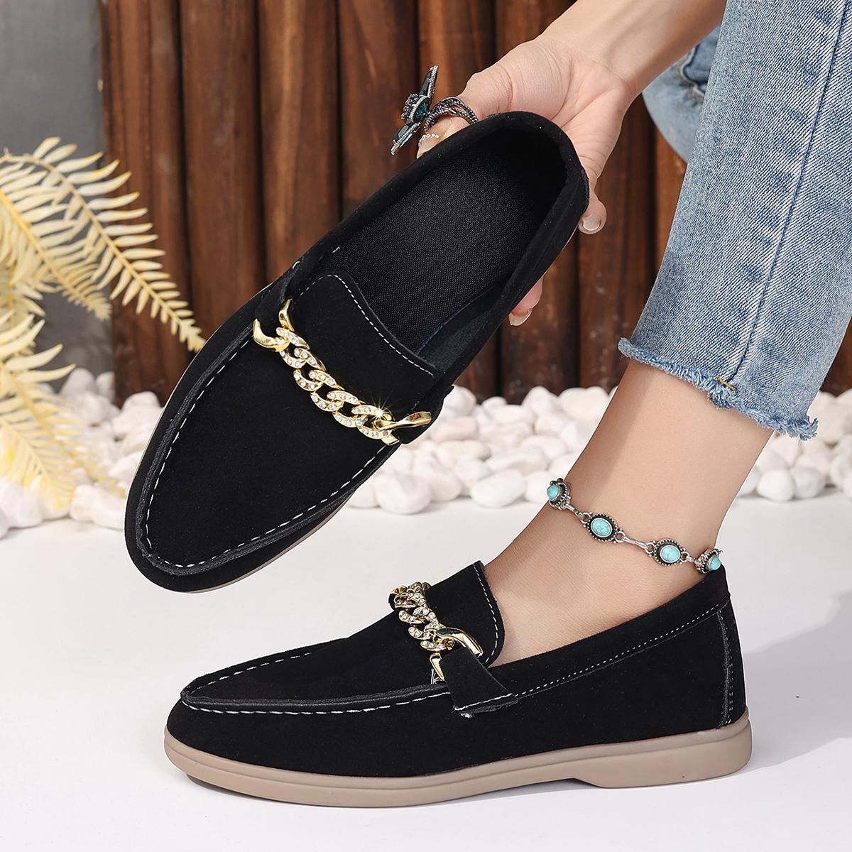 

Shoes for Women 2024 High Quality Slip-on Women s Flats Fashion Light Loafers New Round Toesolid Casual Flat Shoes Zapatos 42 чёрный