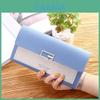 Wholesale 2023 New Korean Style Ladies Wallet Long Three-fold Wallet With Button Multiple Card Slots Coin Pocket