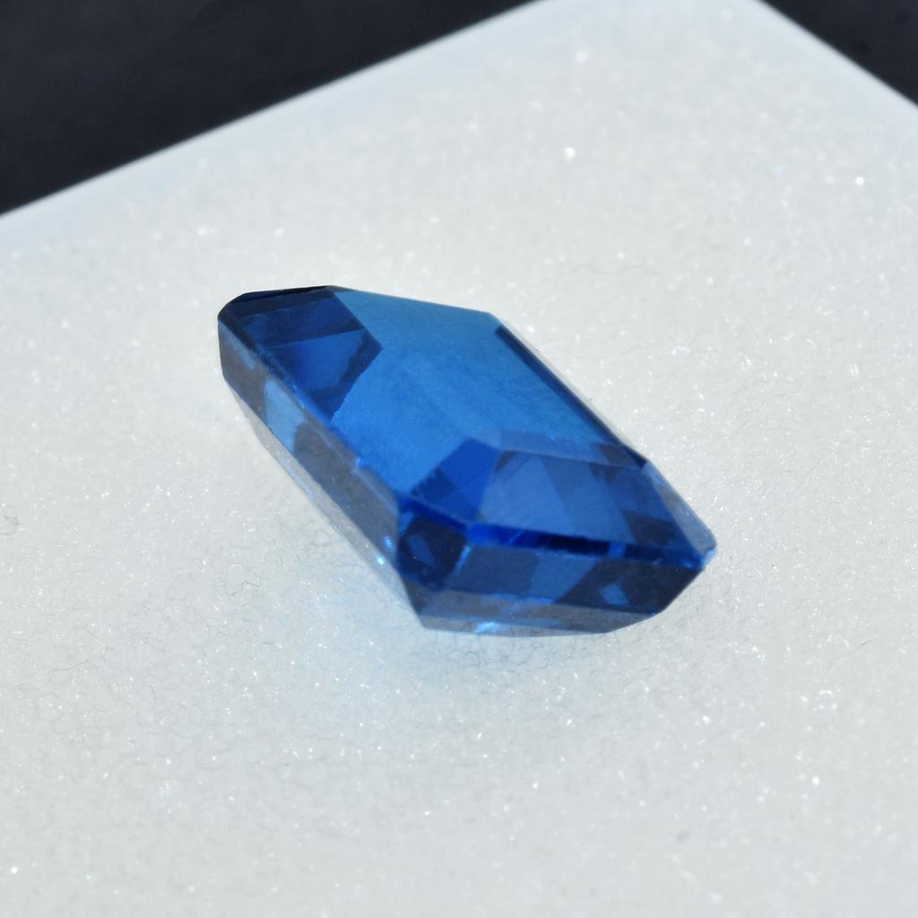 Natural Blue Tanzanite Loose Gemstone Emerald Cut 13.70 Ct for Jewelry Making and Gem Collections