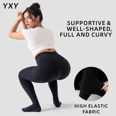 Leggings Termici Spazzolati Taglie Forti Europei e Americani per Donna - Autunno/Inverno