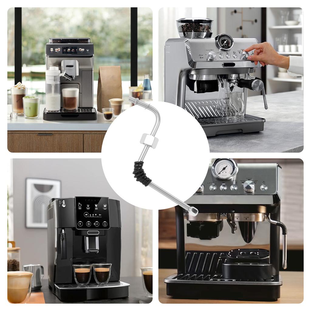 Steam Wand with 2 Nozzles Stainless Steel Replacement Steam Wand Portable Steam Wand For DeLonghi 680/685 Coffee Machine