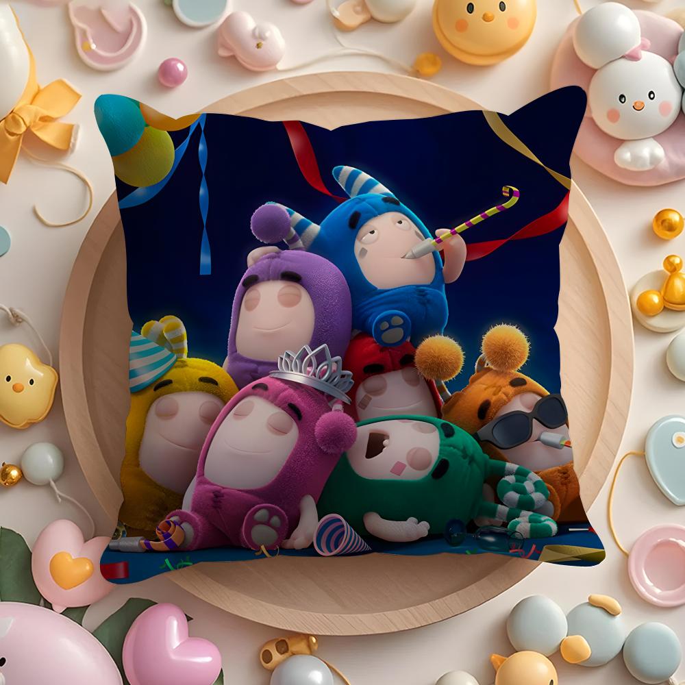 

Мультяшная наволочка O-Oddbods для дома и автомобиля, многоцелевая, двусторонняя, мягкая и прочная для повседневного использования 30X30cm