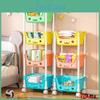 Cart Fourtier Storage Box Rolling With 360degree Wheels Sturdy Construction Strong Loadbearing Toy Storage Trolley Bookshelf Snack Rack