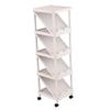 Shoe Cabinet 9 Layers Saving Space Hanger for Front Door Corner Hallway White
