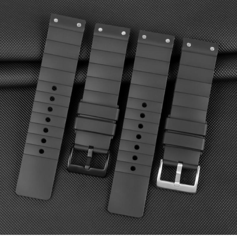 For Cartier Santos 100 Rubber Watch Band Black Rivet Silicone Strap 20mm 23mm Watch Band Men Women Brown Blue Soft Bracelet