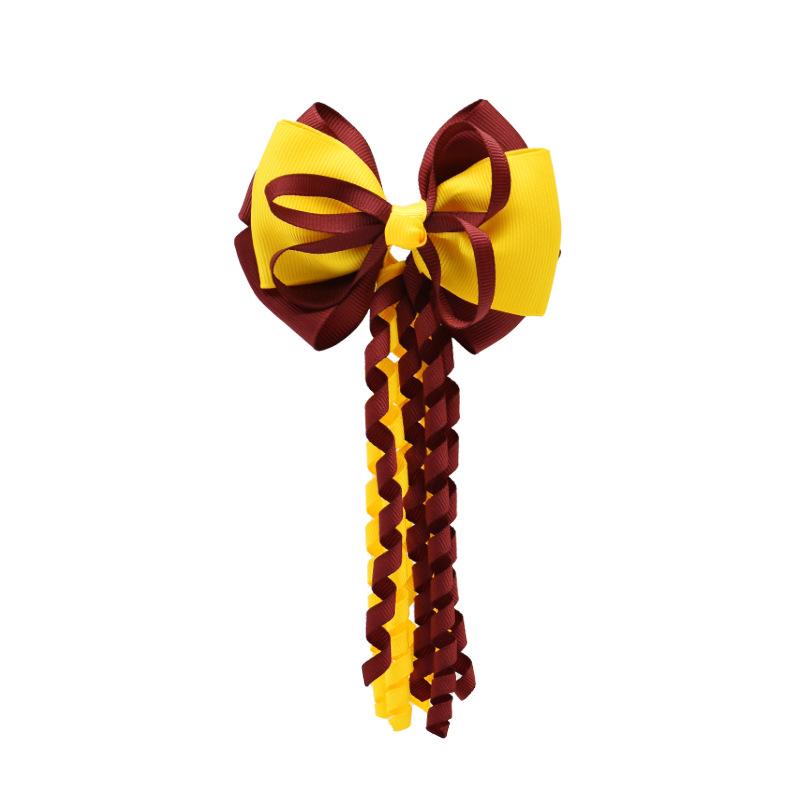 Festival Hair Clips Bow Hairpins Curly Ribbon Tassels Hair Decoration For Girls Hair Accessories