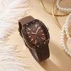 Affordable Macaron-Colored Barrel-Shaped Women's Watch with Silicone Strap, Lightweight and Casual Daily Watch for Girls