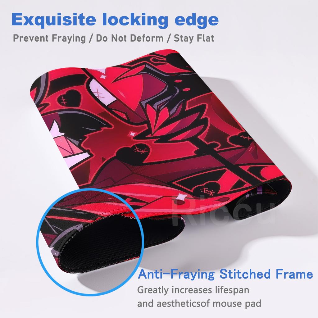 HD XXL Anime Gaming Mouse Pad Rug Hazbin Hotel 40x90cm Game Computer PC Accessories Tabletop Keyboard Pads Coaster Gamer Carpet