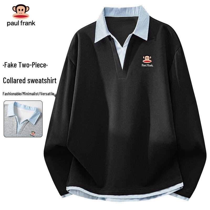 Paul Frank Men s Mock Two-Piece Collared Sweatshirt XL