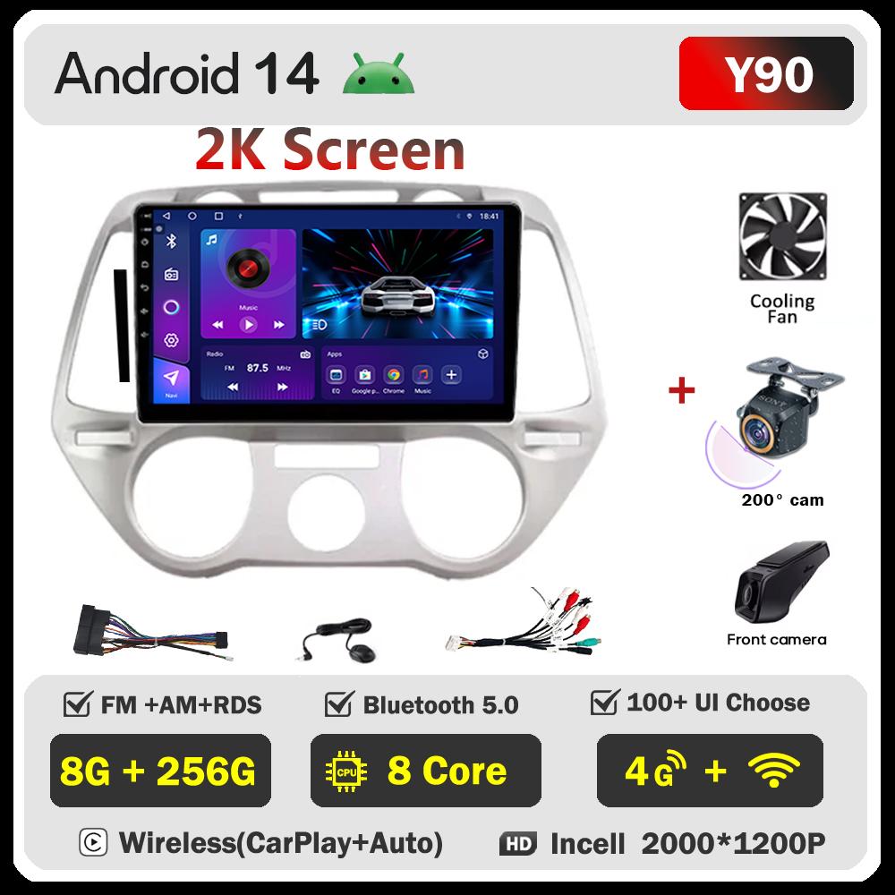 For Hyundai I20 I20 2008 - 2012 Car Radio Player Car Carplay Screen Autoradio Mirror Link Car Intelligent Systems Touch Screen