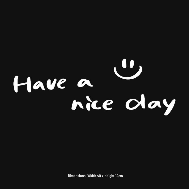 Happy Day Personalized Reflective Car Stickers for Rear Windshield or Doors