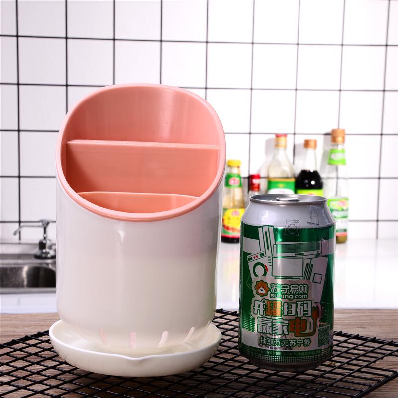 Removable plastic double-layer drain chopstick holder, spoon storage chopstick cage, kitchen storage rack, chopstick tube, chopstick cage