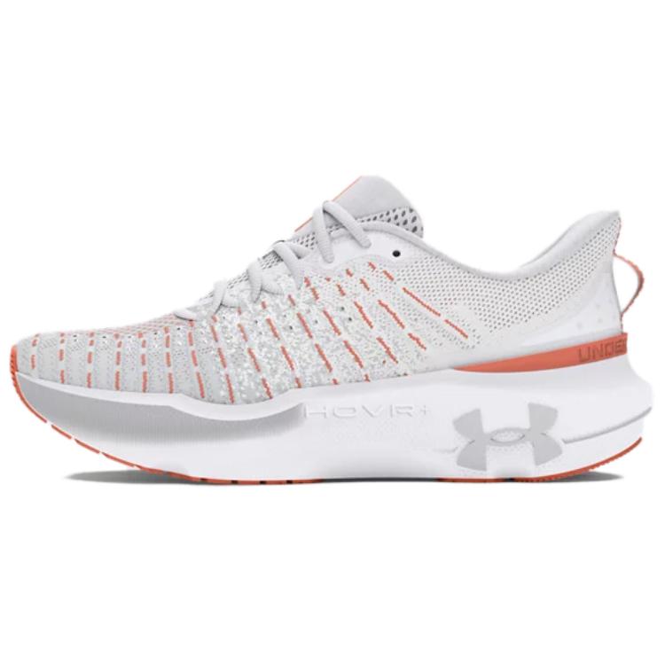 Under Armour HOVR Infinite Elite Halo Grey Flare Orange Men Sneakers White 3027189-104