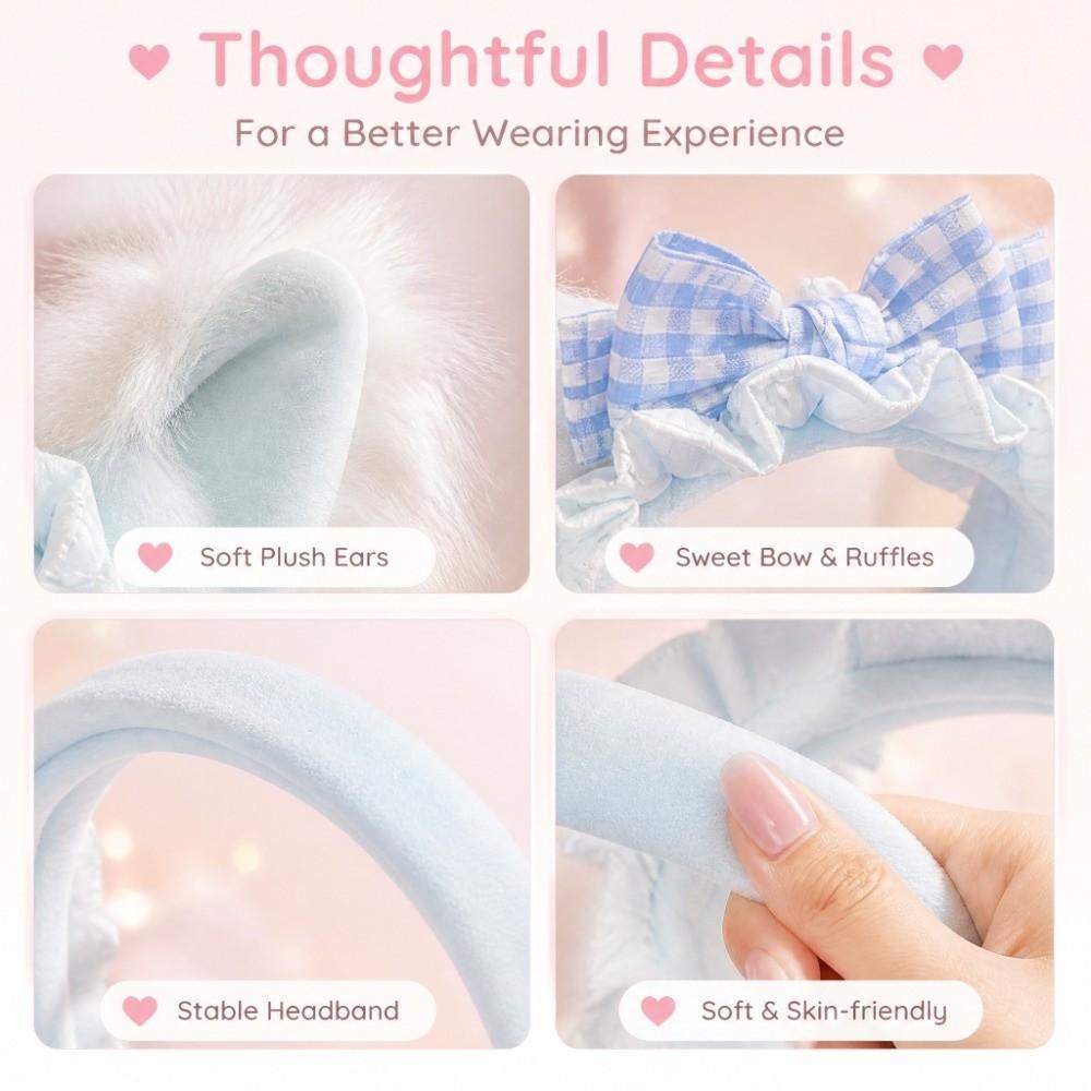 Soft Plush Fabric Plush Cat Ears Hair Decor Princess Style Fluffy Hair Hoop  Party Dress Up