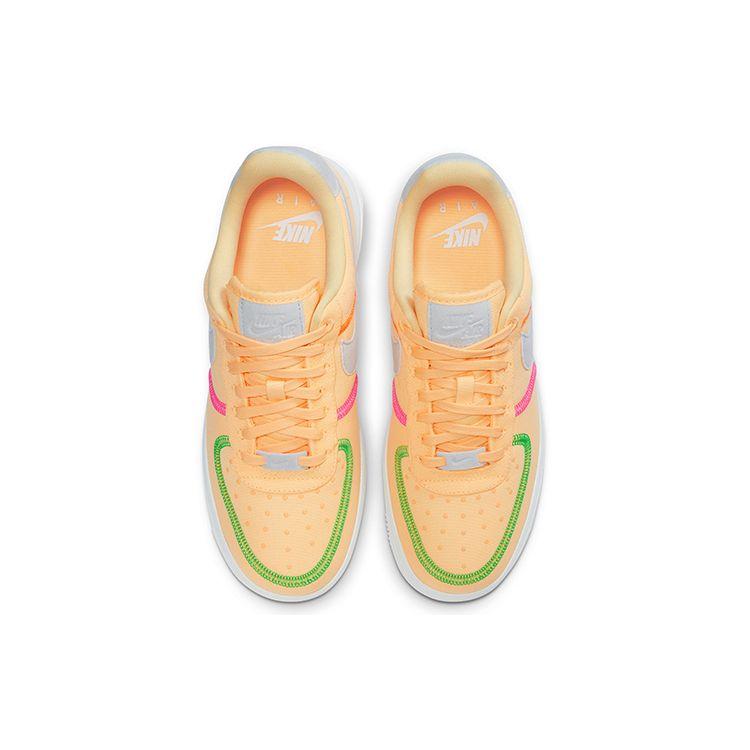 Nike Air Force 1 07 LX Canvas Wrap Non-Slip Durable Low-Top Skate Shoes Women Sneaker White Orange DD0226-800