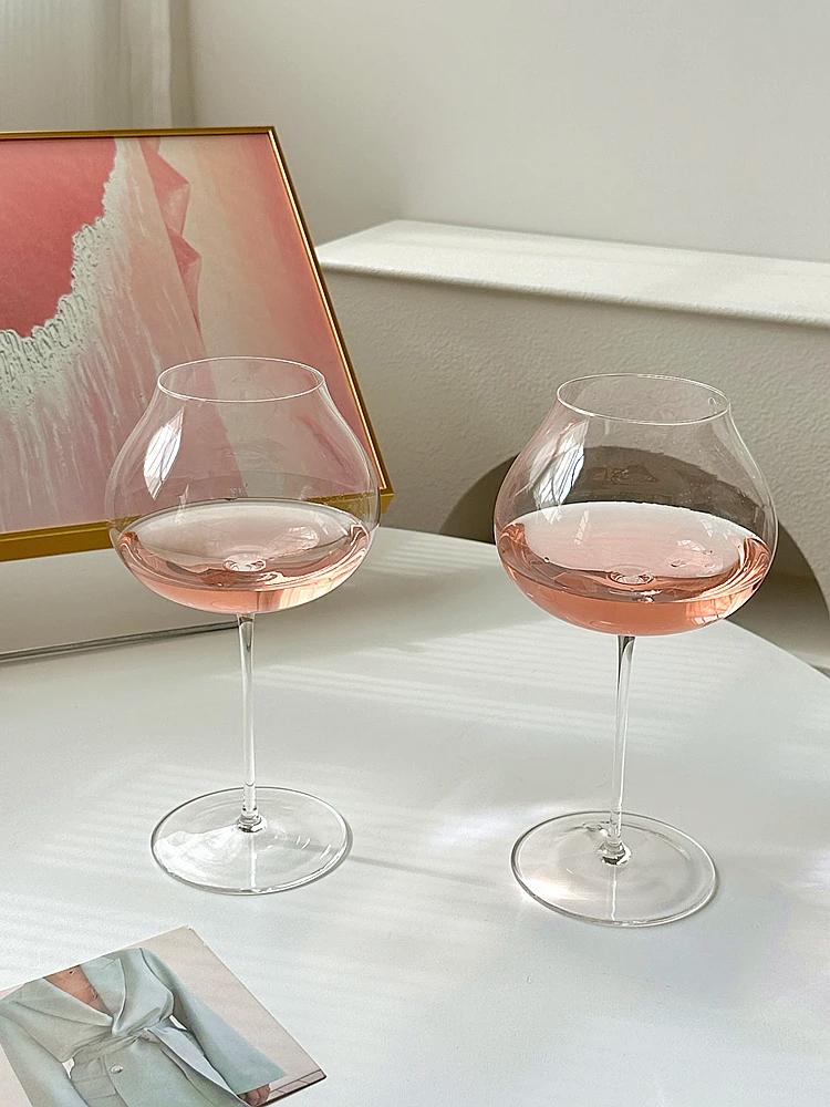 680ml Ultra-Thin Large Capacity Crystal Red Wine Glass Sensory Burgundy Goblet Thin Glass Cup For Fine Dining And Beverage
