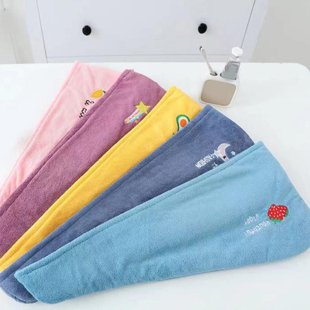 Coral Fleece Ladies Hair Towel Washable Hair Turban Wrap Drying Head Towels for Children and Women Wet Hair