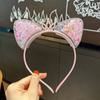 Sequin Cat Ear Headbands Crown Transparent Hair Hoops Hair Ornament Quicksand Hair Band  Children