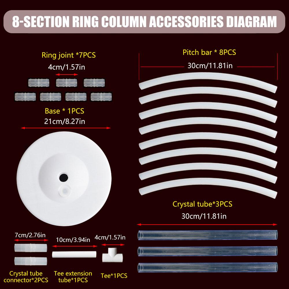 Runde Ballon Säulenbogen Ständer Set DIY Kreis Ballonform Halter für Geburtstag Hochzeit Babyparty Party Hintergrunddekoration