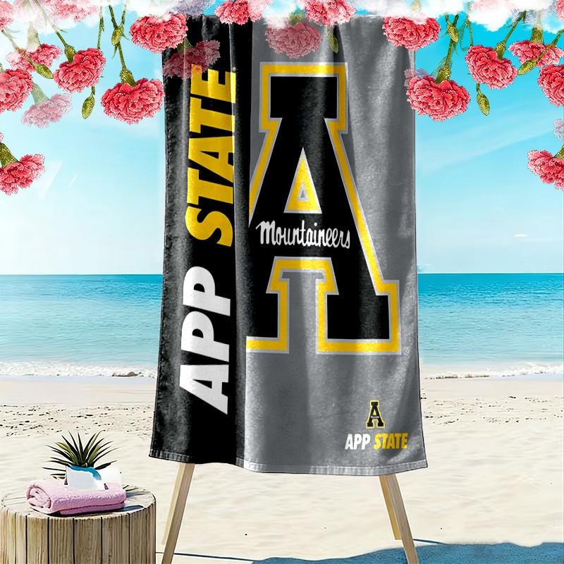 Appalachian State Mountaineers Print Beach Towel, Large Soft Quick Dry Towel for Beach Camping Swimming