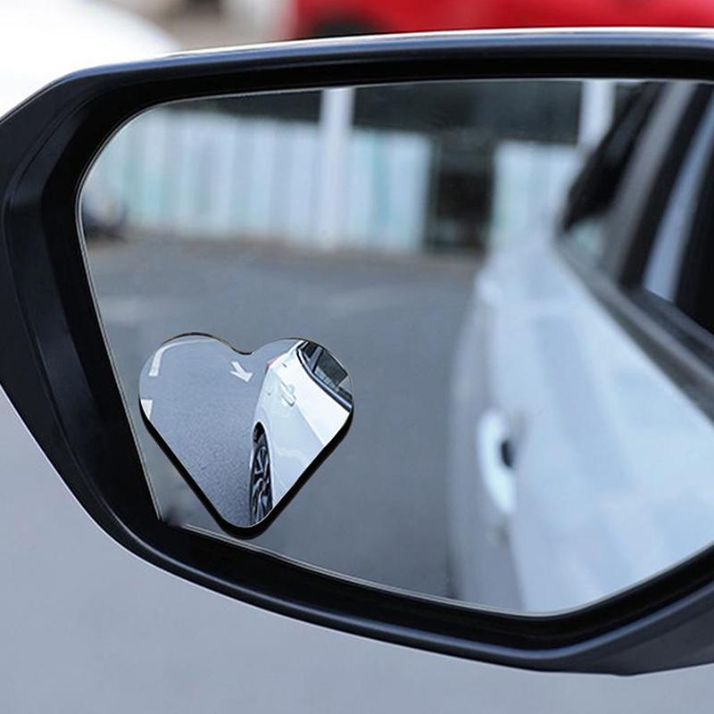1 Set Cute Heart Shape Rearview Mirror Car Blind Spots Side View Mirror Auxiliary Auto Accessories For Suvs