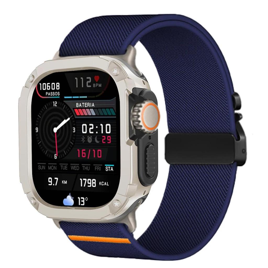 Nylon Strap+Case for Apple Watch Band Ultra 3 49mm 45mm 46mm 44mm 42mm 40mm 41mm 38mm iWatch Series 11 SE 3 10 9 8 7 6 5 4 3 2 1
