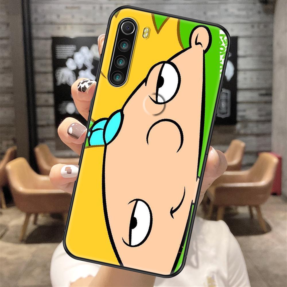 Cartoon Hey Arnold Phone Case For Xiaomi Redmi Note 7 8 9 10 7A 8T 9A 9T 9S 10S Pro black luxury funda soft cover tpu Etui