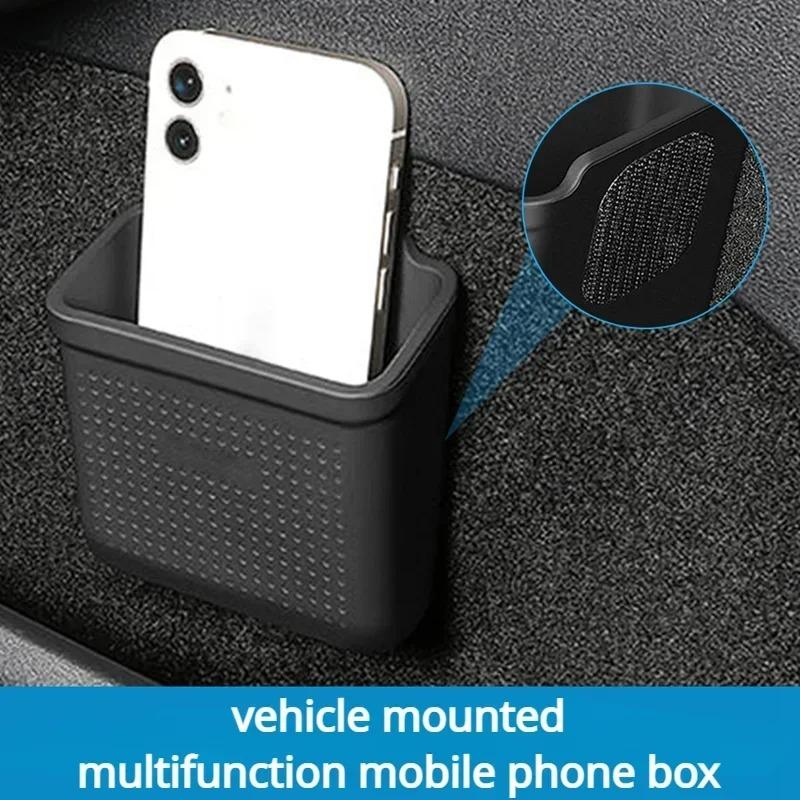 Car Universal Paste Storage Box for Tesla Model 3 Y X S Silicone Mobilephone Pocket Cigarette Card Case Interior Accessories