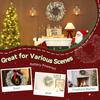 60cm/ 24inch Flocked Prelit Christmas Wreath