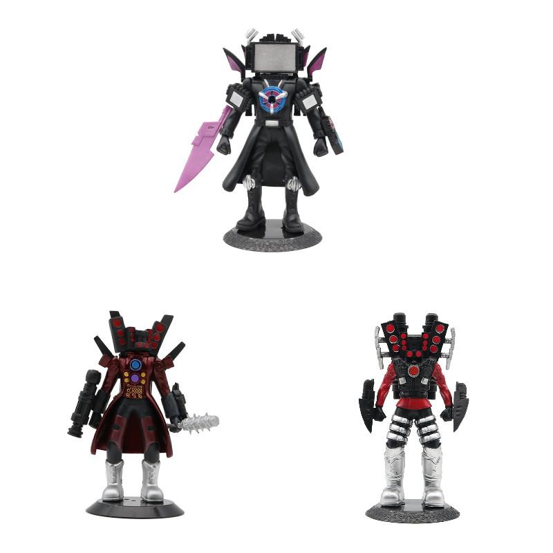 High Quality Pvc Titan Clock Man Figure Large Golden Warrior Model For Collectors