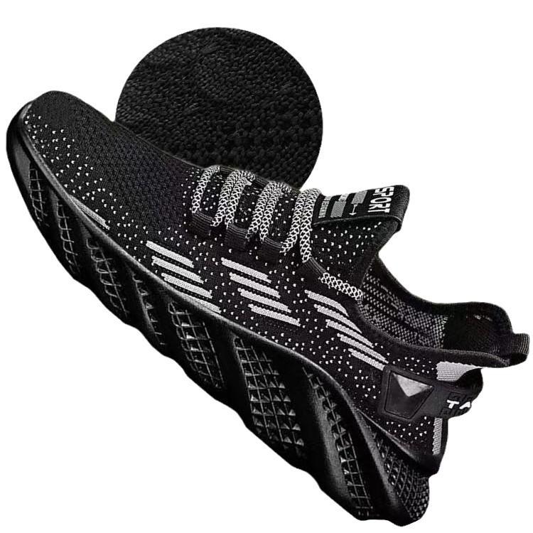[] Men's shoes mesh fly-woven sports mesh shoes are breathable and lightweight in summer, and casual trendy shoes