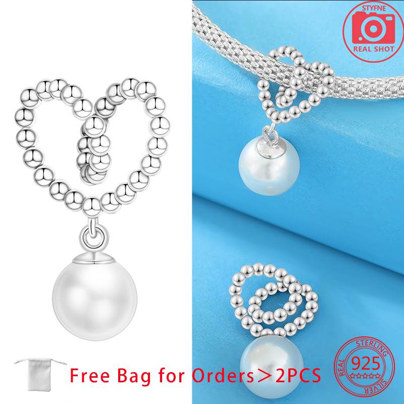 Forever Love Heart Pendant Beads Fit Original Charms Copper Bracelets Beads For Women Diy Jewelry Making Gift