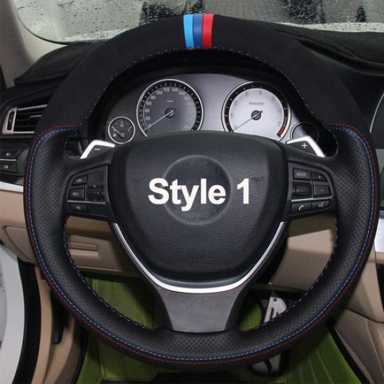 For BMW F10 520i 528i 2014 730Li 740Li 750Li Hand Sewing Steering Wheel Cover