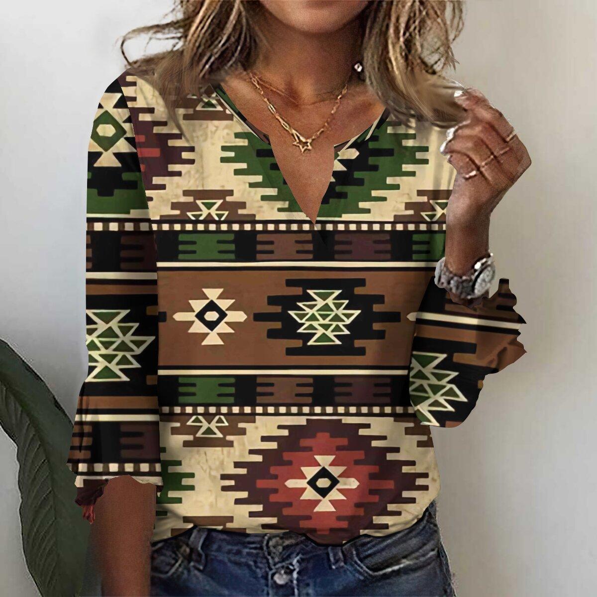 

2023 Осень Новая мода Женский повседневный топ больших размеров с V-образным вырезом с рукавом 3/4