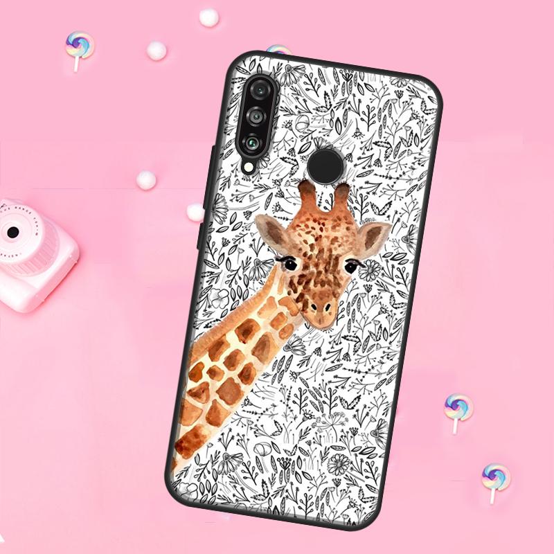 

Cute Cartoon Giraffe For Huawei Nova 12i 7i 8i 11i 12s Y73 Y70 Y90 Y60 Y72 Y61 Y91 9 10 SE P30 Pro P40 Lite Case Huawei Nova Y73