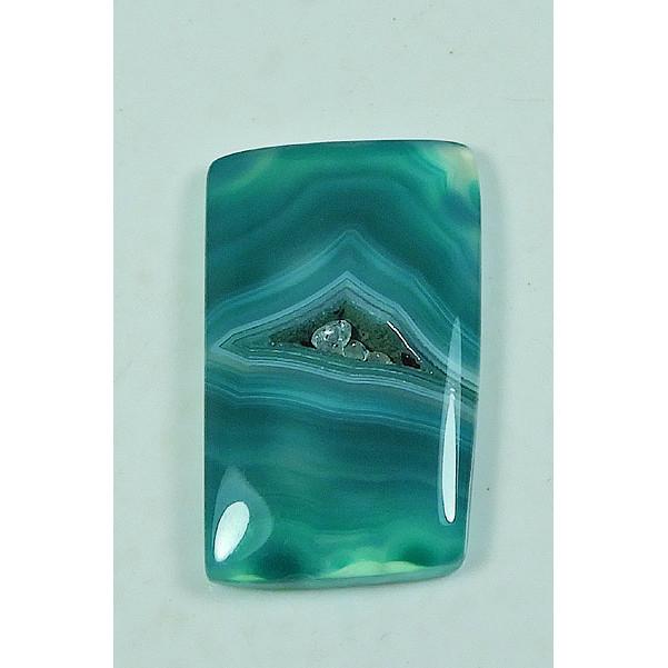 59 karátů. Barvený onyxový achátový osmiúhelníkový kabošon volný drahokam 24X40MM SK-4335