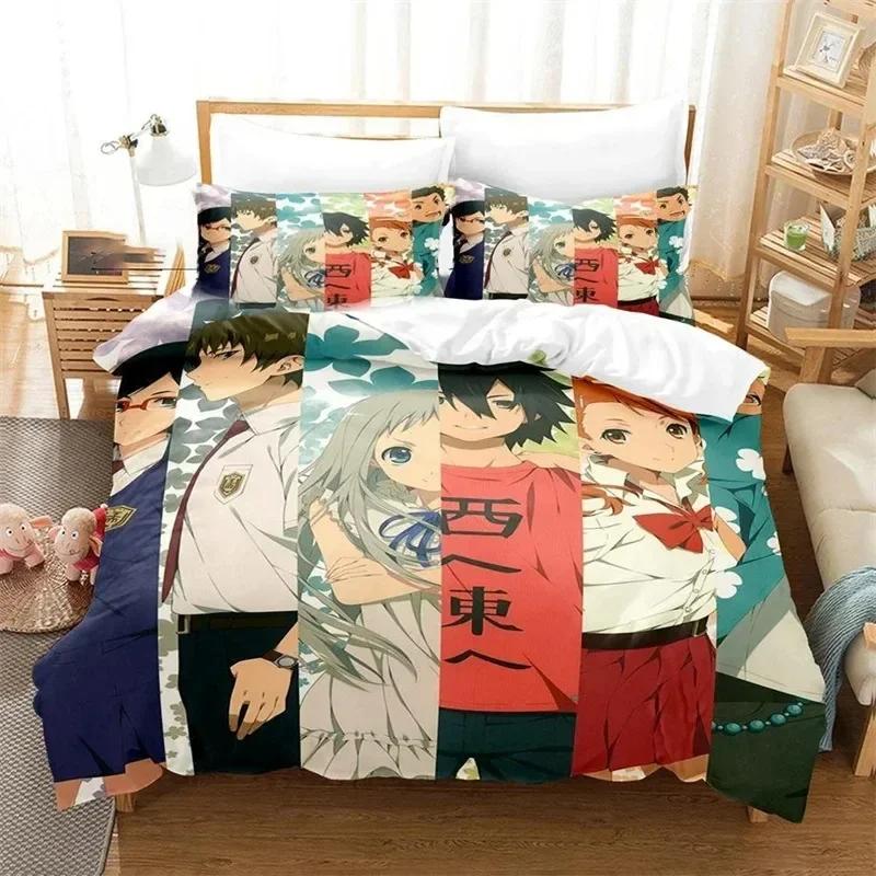 Comforter 3D Printed Anime Anohana Honma Meiko Bedding Sets Exquisite Bed Supplies Set Bed Comforter Set Luxury Birthday Gift