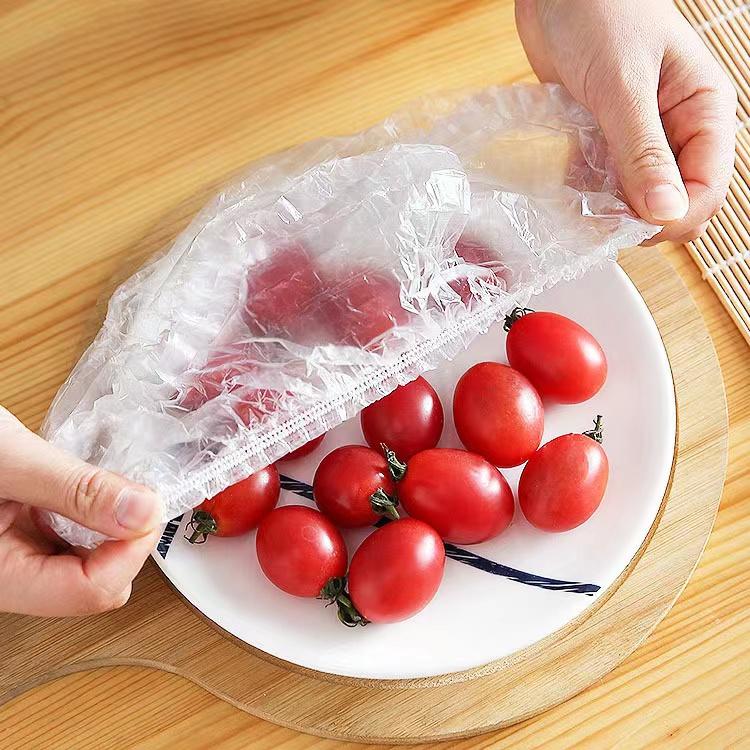 

50/100pcs Disposable Fresh-keeping Cover Refrigerator Food Anti-smear Fresh-keeping Film Dust-proof Shower Cap Kitchen