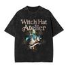 Summer Hot Sale Anime Witch Hat Atelier Qifrey Washed Graphic Tshirt Men Women Vintage Tshirt Gothic Cotton Oversized Tshirt