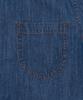 LEE Women'S Crop Denim Short Sleeve Shirt Indigo Medium