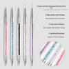 5-Piece Double-Ended Nail Art Brush Set with Rhinestone Picker and Liner Pen