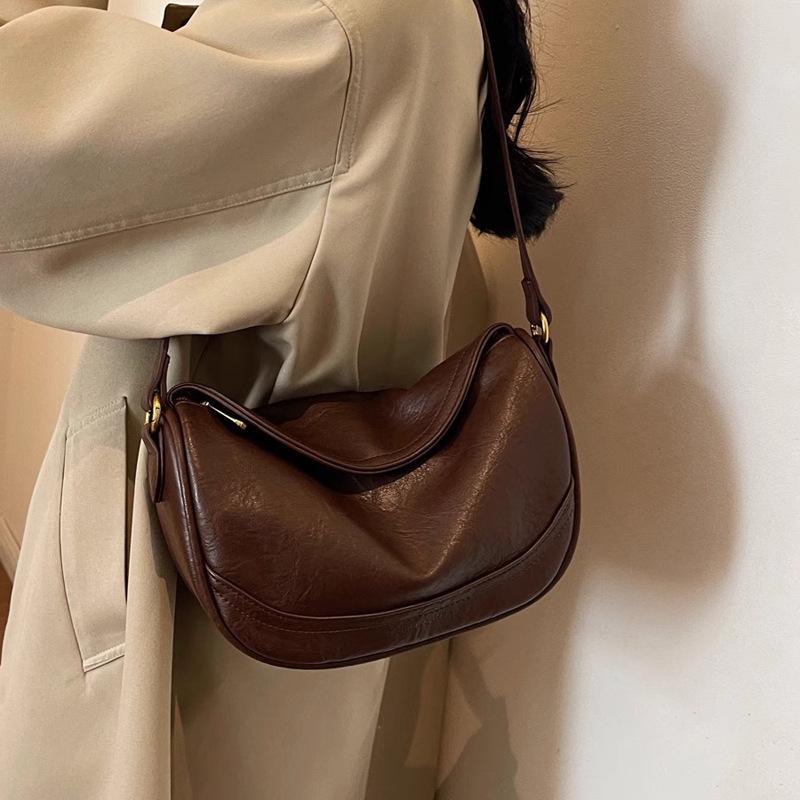 Europäisch Amerikanische Retro Damen Umhängetasche mit Großer Kapazität - 2025 Nischendesign Knödeltasche