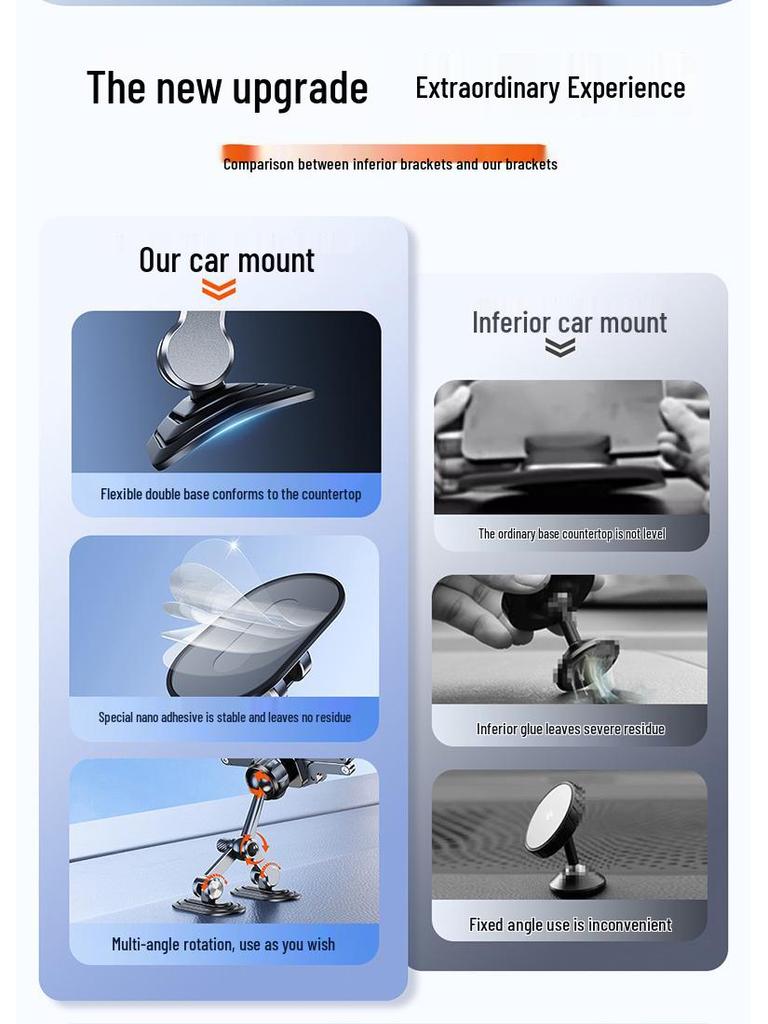 Metal Gravity Car Phone Holder 2025 Model, All-Aluminum for Dashboard Navigation