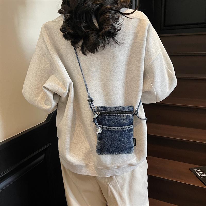Women's Shoulder Bag Mini Denim Small Bag Mobile Phone Bag Crossbody Bag