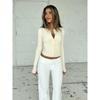 Womens Knit Cardigan Solid Color Button Front Slim Fit Long Sleeve Casual Workwear Basic Top