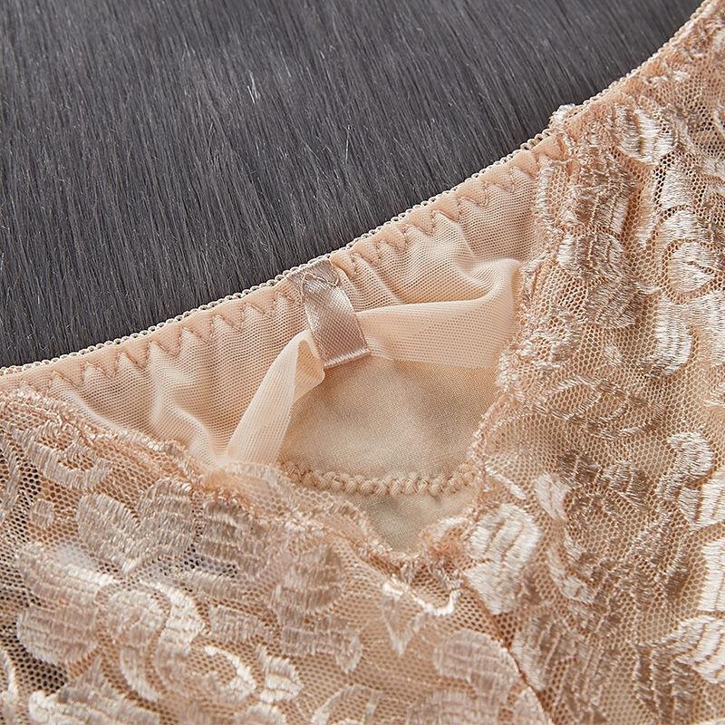 Mutandine con fiori di pizzo cavo Lingerie sexy senza cuciture da donna Slip con rialzo per fianchi taglie forti Mutandine sanitarie traspiranti Biancheria intima per dormire