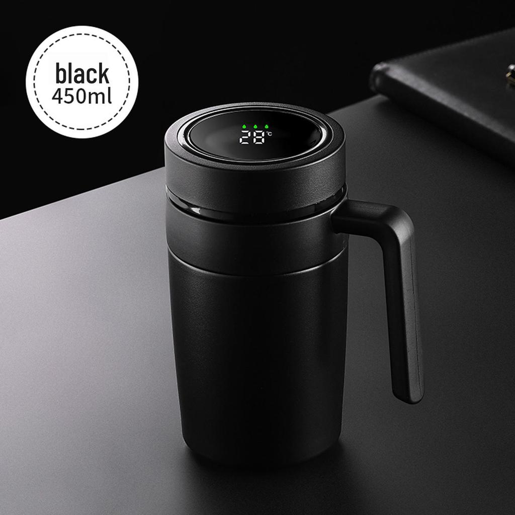 Smart Stainless Steel Insulated Mug with Handle for Tea & Water Separation, Customizable for Men & Women.